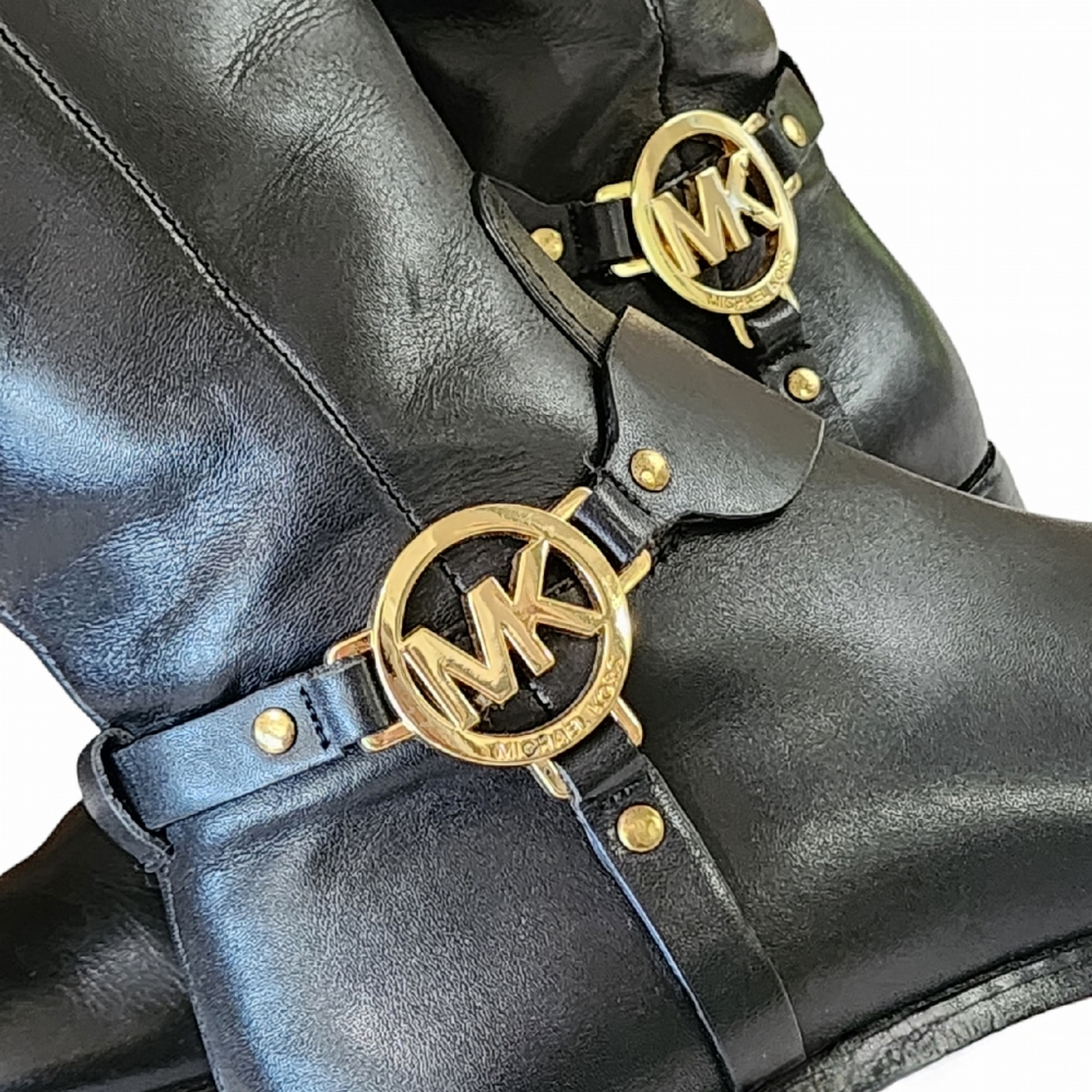 Michael Kors Fulton Harness Leather Riding Boots 6.5M - Picture 10 of 16